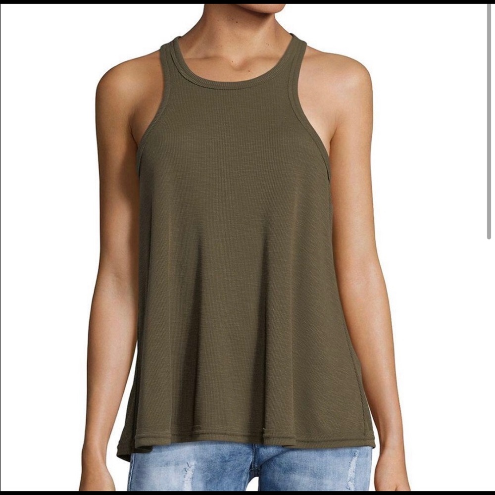Free People Long Beach Olive Tank